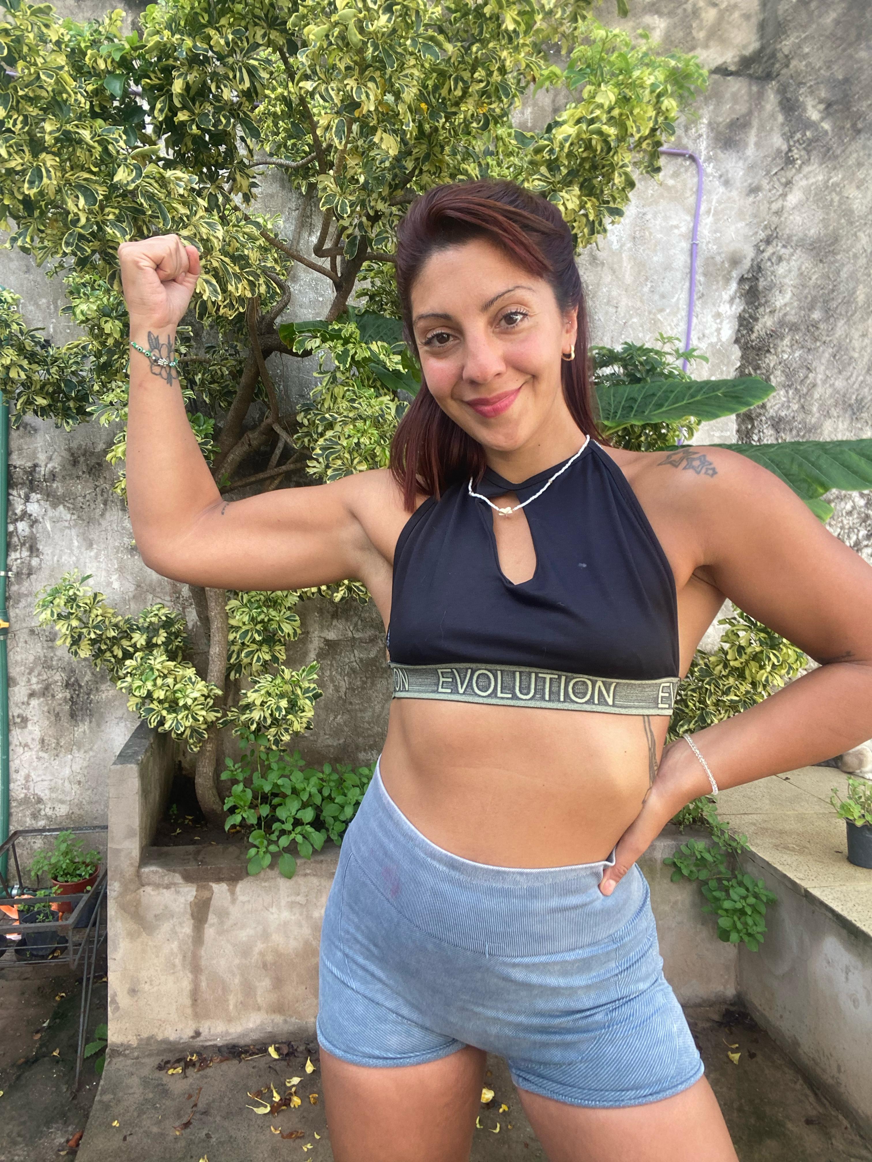 Foto de Mica entrenando
